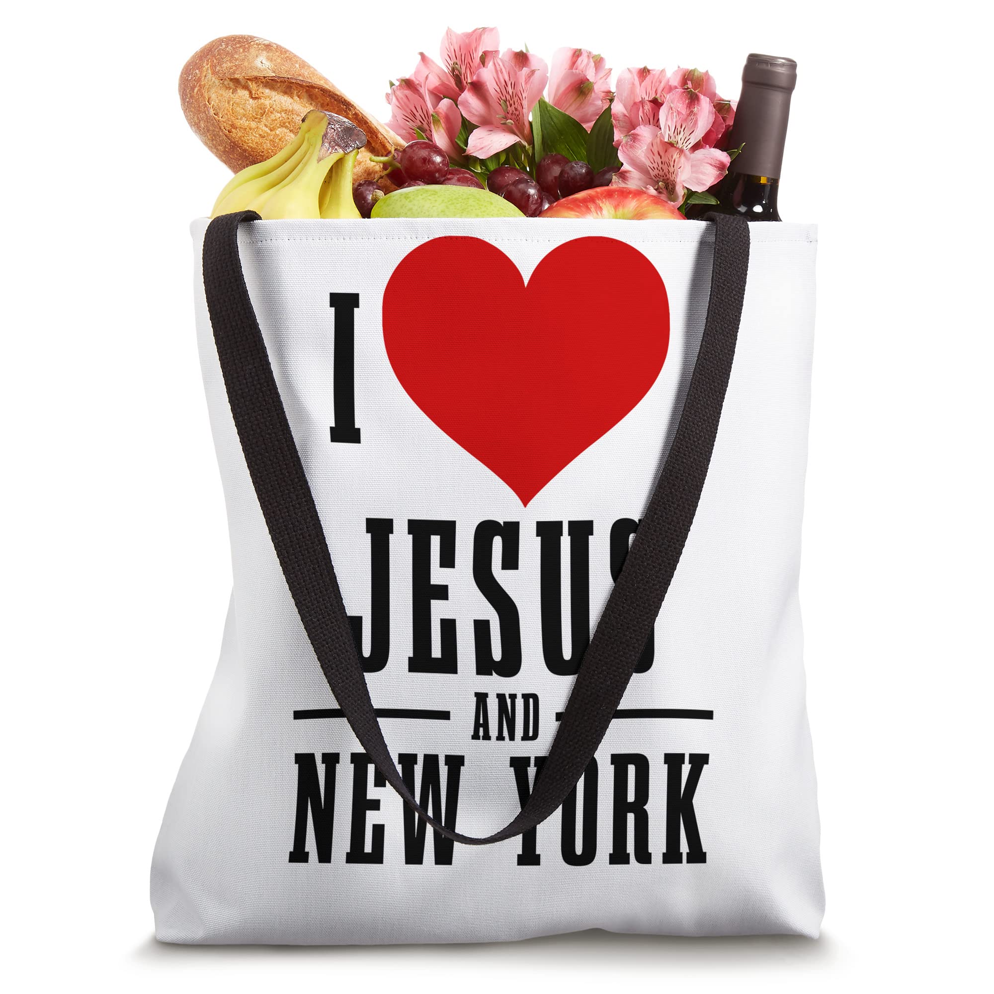 New York I Love Jesus And New York City NY NYC Christian Tote Bag