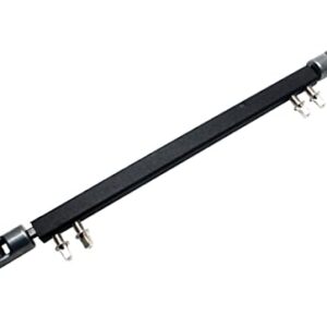 TUOREN Double Kick Drum Pedal Drive Shaft Steel Bass Drum Pedal Linkage Connector Arm for Drum Kit Percussion Instrument Parts (Black)