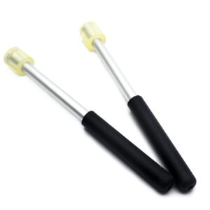 TUOREN 7.5" Rubber Head Percussion Mallets Sticks for Playing Tenor Steelpan Steel Tongue Drum, W/Aluminium Handle