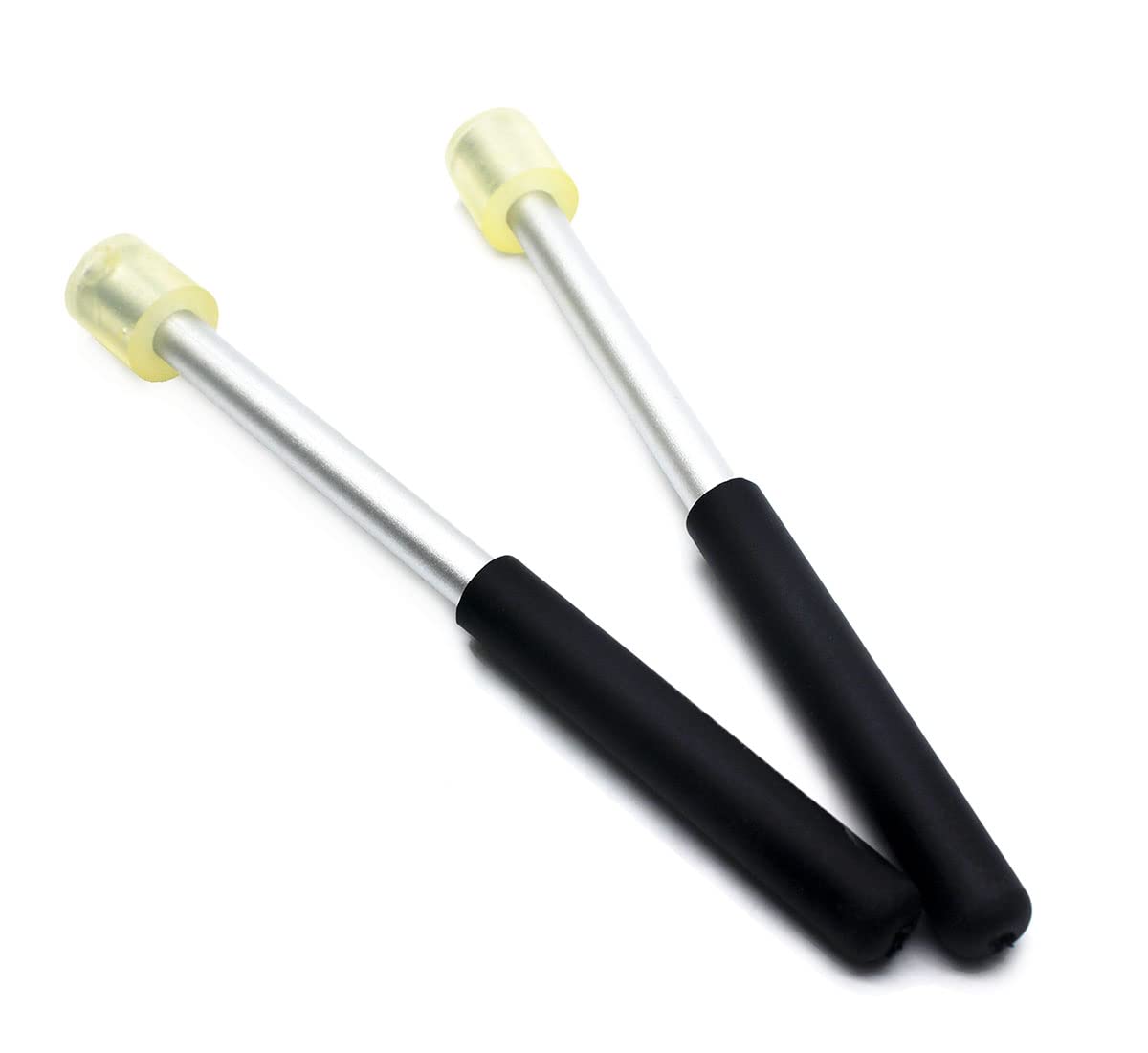 TUOREN 7.5" Rubber Head Percussion Mallets Sticks for Playing Tenor Steelpan Steel Tongue Drum, W/Aluminium Handle