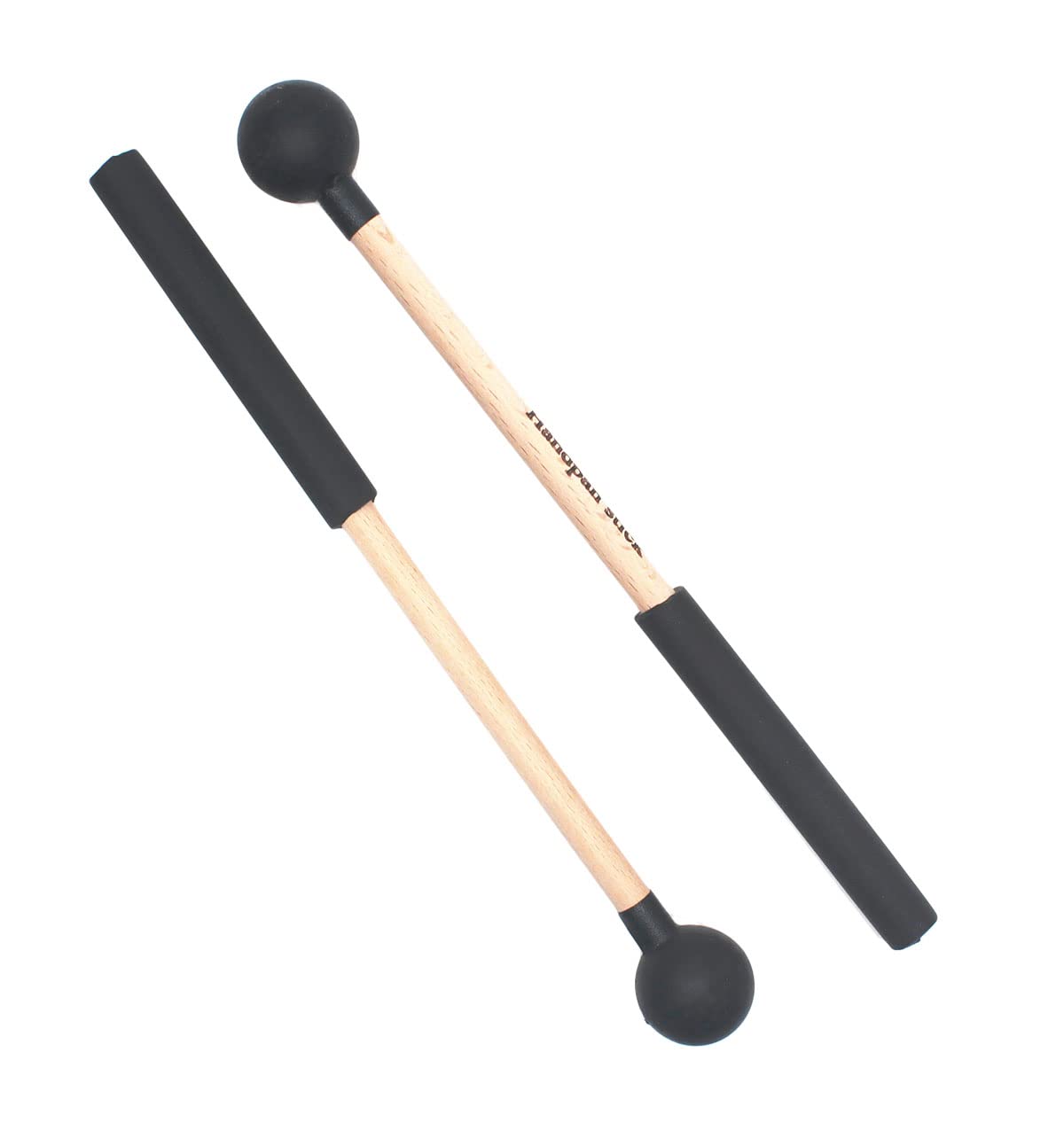 TUOREN 1 Pair Tongue Drum Mallets with Bracket Handpan Drum Sticks Rubber Mallet Percussion Instrument Accessory (Type A)