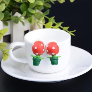 Funny Piranha Flower Earrings, Piranha Plant Maneater Cannibal Flower Chompers Corpse Flower Stud Earrings, Handmade Polymer Clay Jewelry