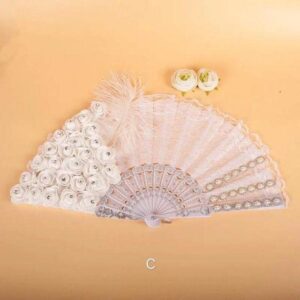 feather hand fans for wedding handmade wedding diy fan lace ladies for dance wedding decoration diy hand fan abanicos para boda