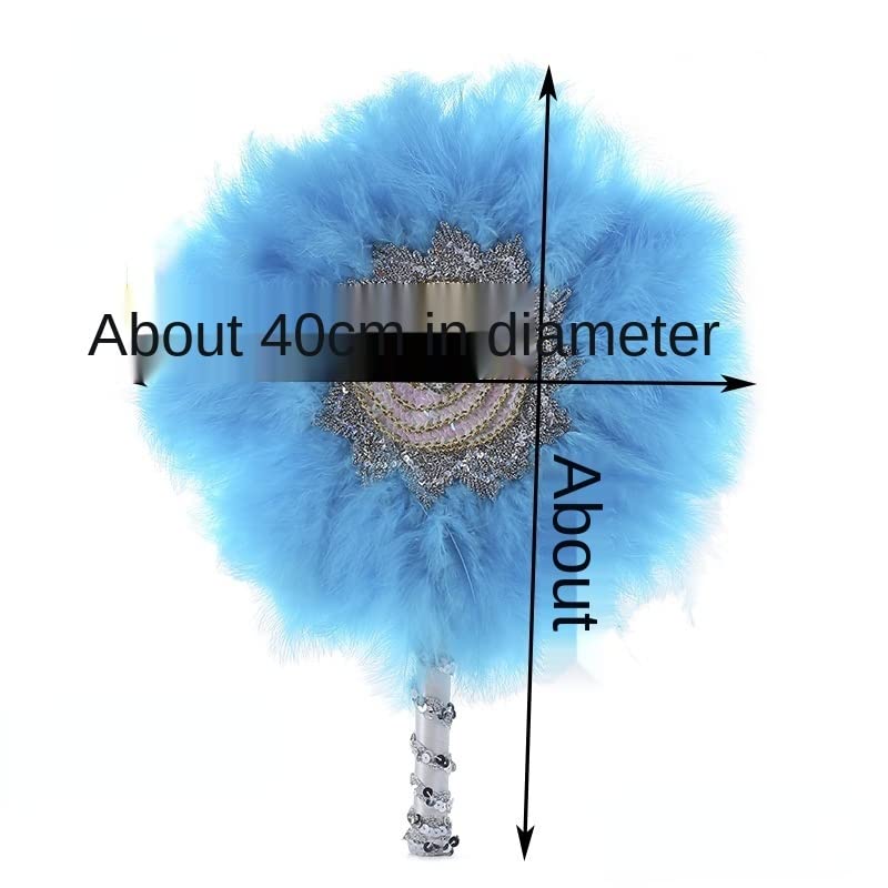 Custom African Wedding Feather Bride Hand Fan DIY Handmade Lace Fans Luxury Dance Fan Hand Held Photo Props Party Wedding Favors