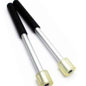 TUOREN 7.5" Rubber Head Percussion Mallets Sticks for Playing Tenor Steelpan Steel Tongue Drum, W/Aluminium Handle