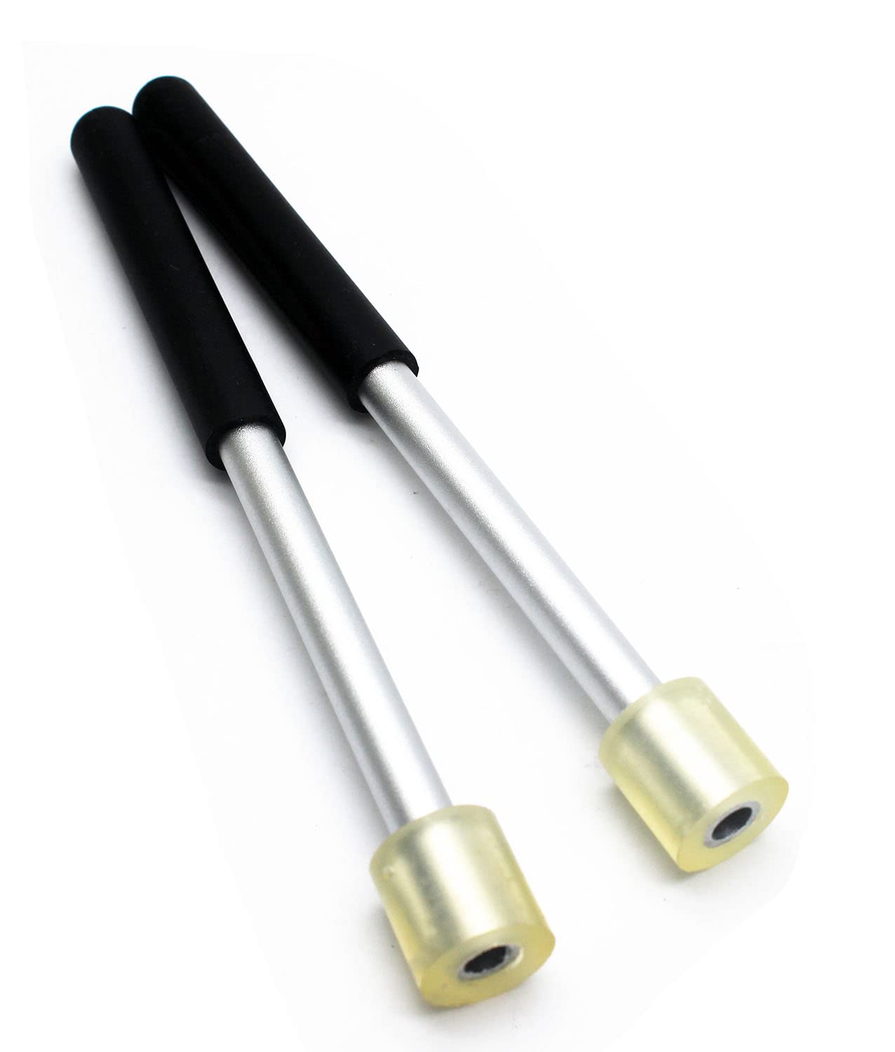 TUOREN 7.5" Rubber Head Percussion Mallets Sticks for Playing Tenor Steelpan Steel Tongue Drum, W/Aluminium Handle