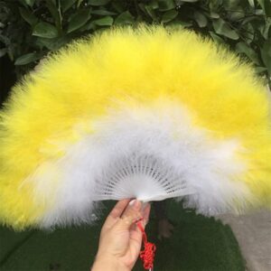 African Folding Wedding Feather Hand Fan Handmade Fans for Wedding Party Gift Dropshopping Wedding Decoration Hand Fan