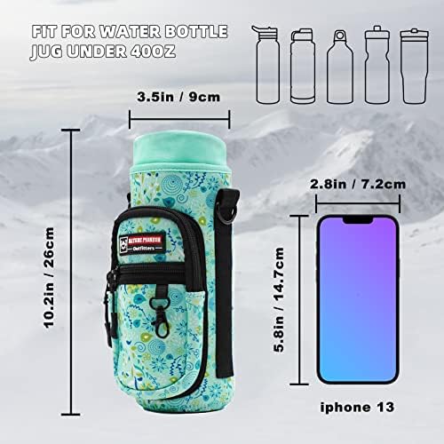 NATURE PIONEOR Water Bottle Carrier Holder Sleeve with Adjustable Strap25 32 40 oz, Insulated Water Bottle Holder Sling Bag