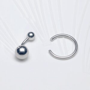 Detachable Circular Belly Button Rings 14G Surgical Stainless Steel Navel Barbell Stud Body Piercing