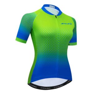 green blue mountain bike jersey women short sleeve ladies cycling jersey cycle shirt biking top m s