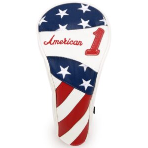 craftsman golf updated us style patriotic stars and stripes red white blue driver cover headcover for golf clubs