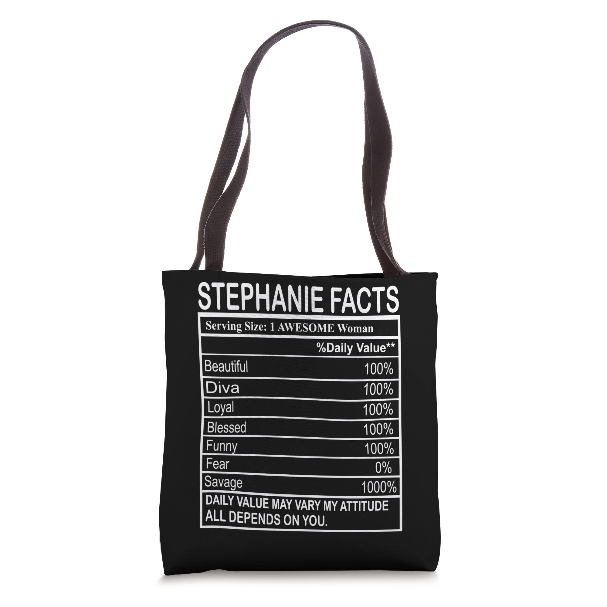 Stephanie Serving Facts Traits Funny Girl Name Stephanie Tote Bag