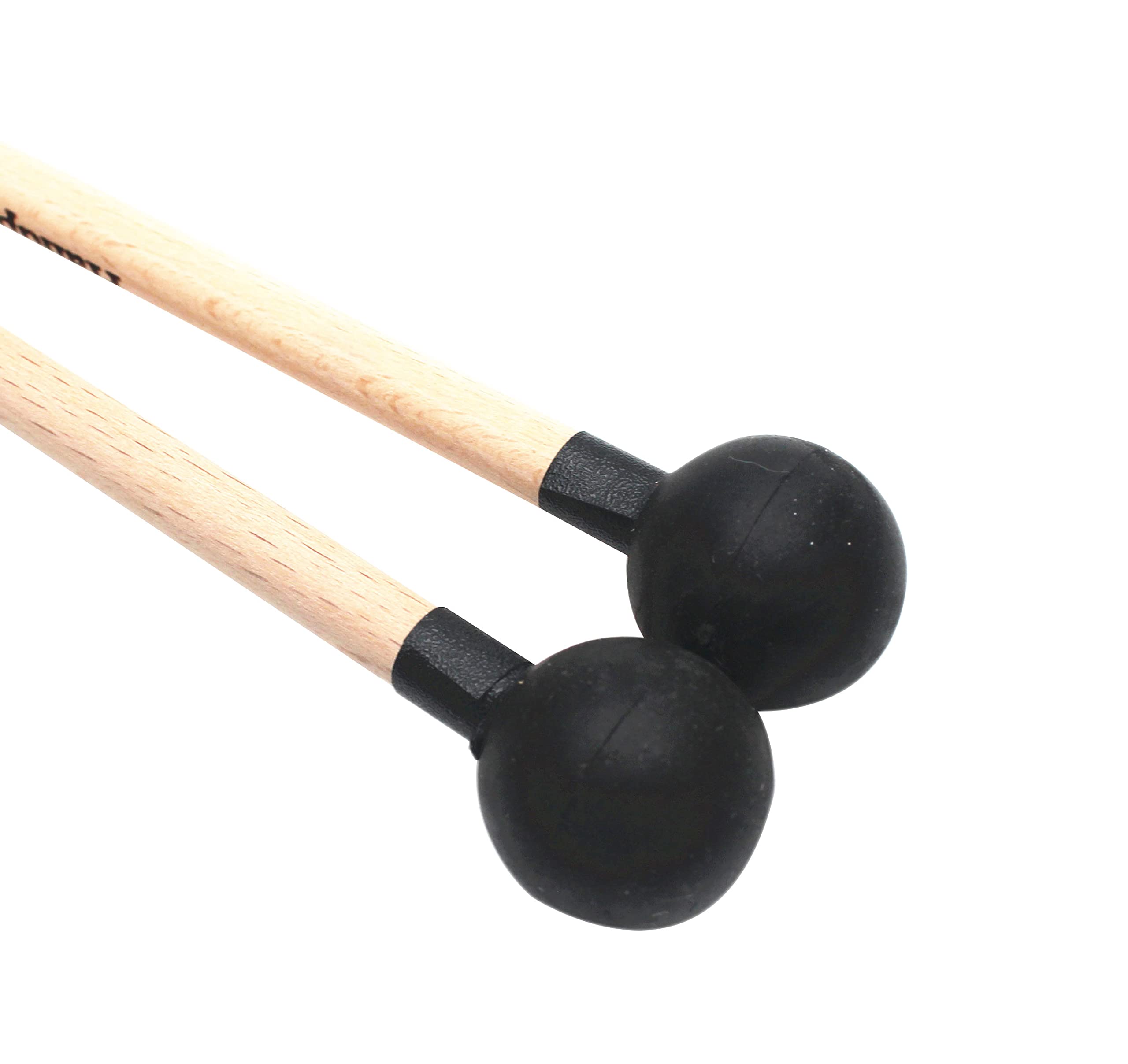 TUOREN 1 Pair Tongue Drum Mallets with Bracket Handpan Drum Sticks Rubber Mallet Percussion Instrument Accessory (Type A)