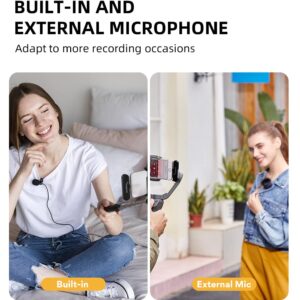 MAONO Ultra-Compact Wireless Lavalier Microphone with MFi Certified for iPhone, iPad, 2.4GHz Dual Lapel Mics with Pro Audio Chip and Mute for TikTok, Interview, Vlogging, Live Streaming(WM820 B2)