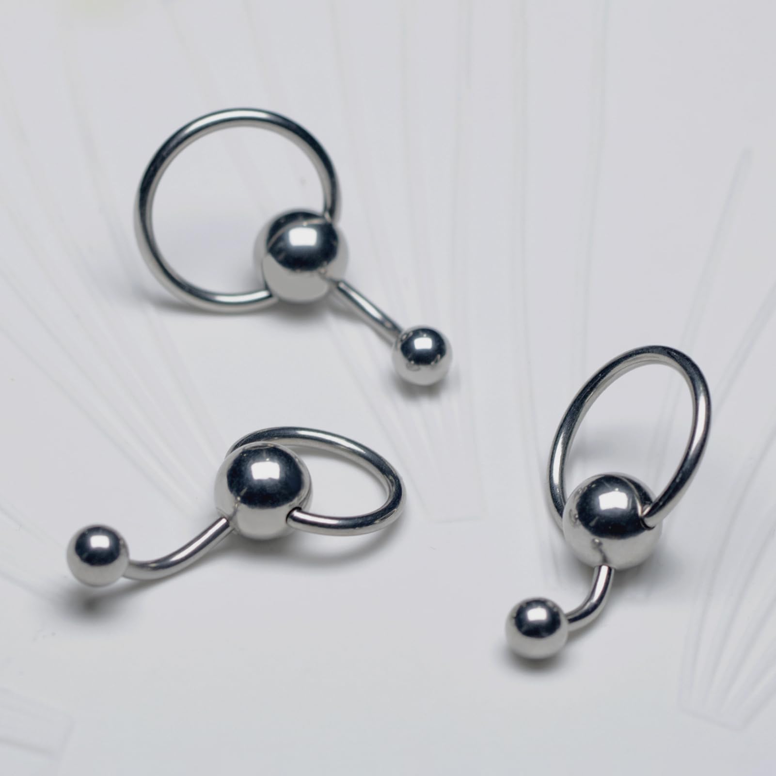 Detachable Circular Belly Button Rings 14G Surgical Stainless Steel Navel Barbell Stud Body Piercing