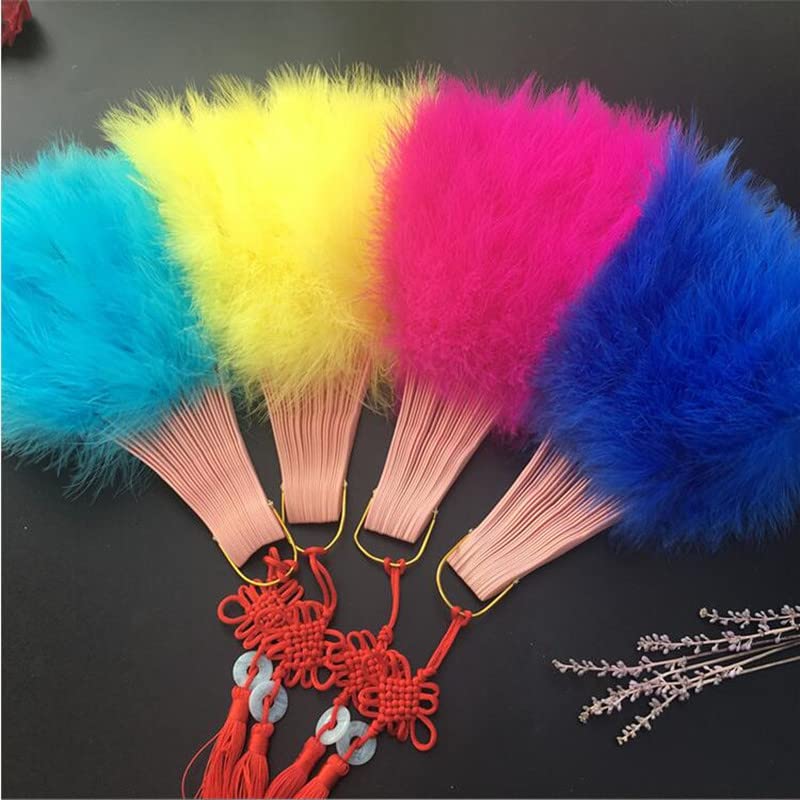 African Folding Wedding Feather Hand Fan Handmade Fans for Wedding Party Gift Dropshopping Wedding Decoration Hand Fan