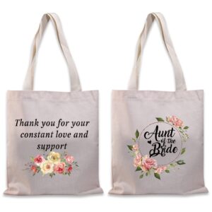 bdpwss aunt of the bride tote bag wedding gift for aunt thank you for your constant love and support bag (bride aunt tg)