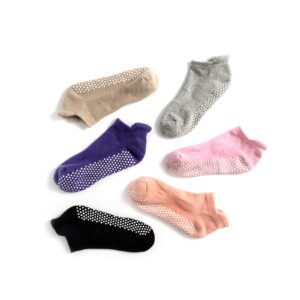 Culeotah Pilates Socks for Women Yoga Non Slip Hospital Socks with Grippers for Women Grippy Sticky Socks