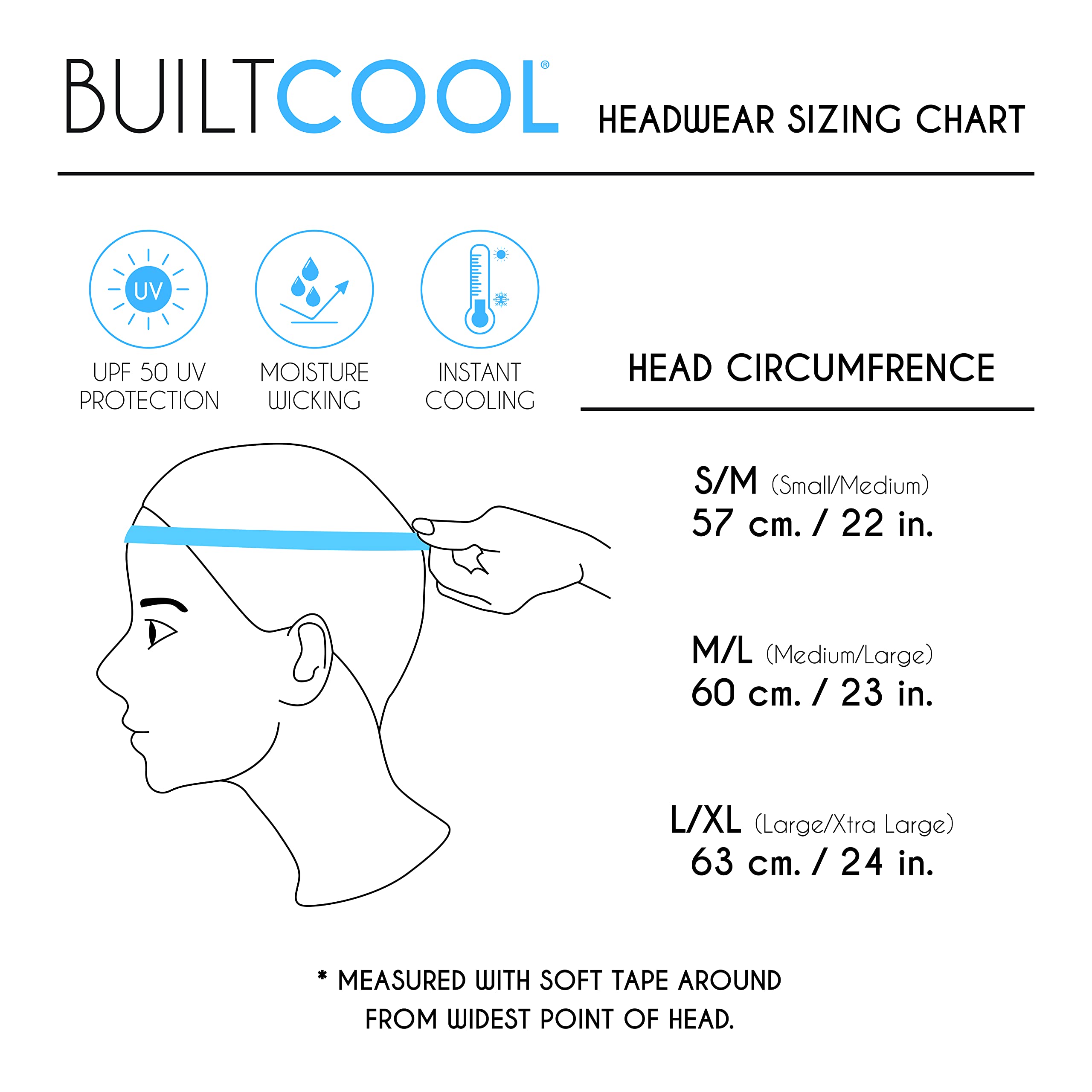 BUILTCOOL Adult Microfiber Baseball Hat - Men & Women Cooling Ball Cap for Running, Tennis, and Golf - One Size, White