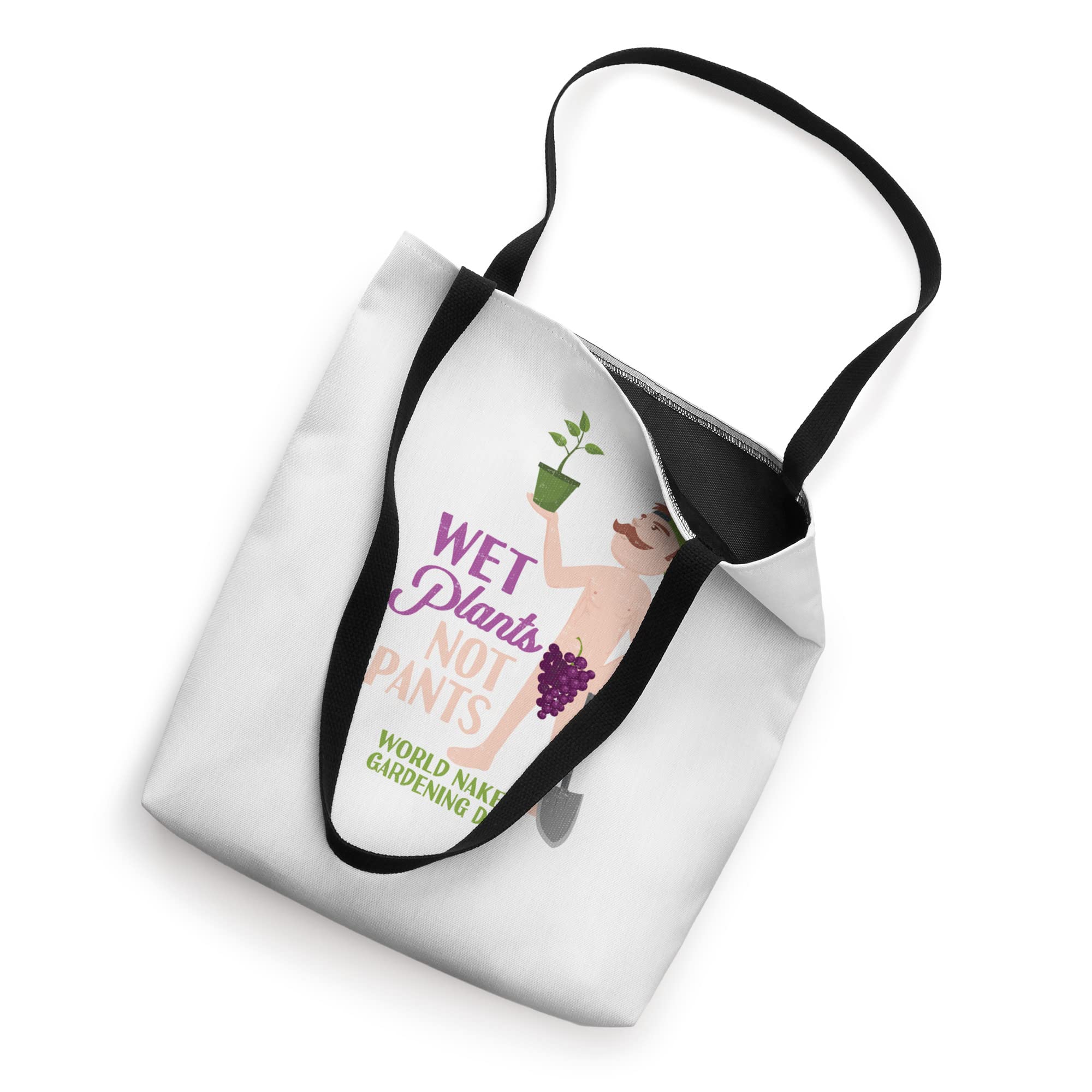 Funny Naked Gardening Day Design Tote Bag