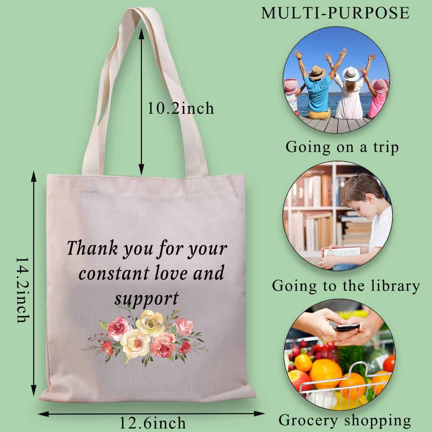 BDPWSS Aunt Of The Bride Tote Bag Wedding Gift For Aunt Thank You For Your Constant Love And Support Bag (Bride aunt TG)