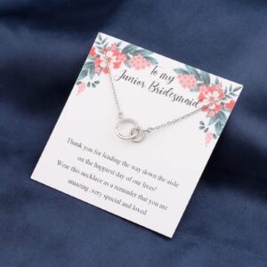 TGBJE Bridesmaid Gifts Maid Of Honor Gift To My Junior Bridesmaid Necklace Wedding Day Gift Bridal Party Gift Sister In Law Gift (Junior Bridesmaid nk)