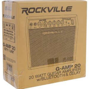 Rockville G-AMP 20w Guitar Amplifier Combo Amp Bluetooth/Delay+Mic+Headphones