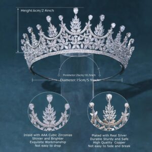 FASNAHOK CZ Wedding Tiaras and Crowns for Women Bridal Princess Full Cubic Zirconia Crystal Headpieces for Sweet 16 Birthday Party Pageant Prom Headdress Hair Accessories