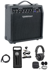 rockville g-amp 20w guitar amplifier combo amp bluetooth/delay+mic+headphones