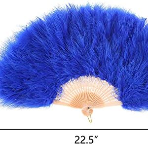 Wedding Large Feather Hand Fan Flapper Costume Accessories Feather Folding Handheld Fan for Dance Party Feather Fans for Wedding