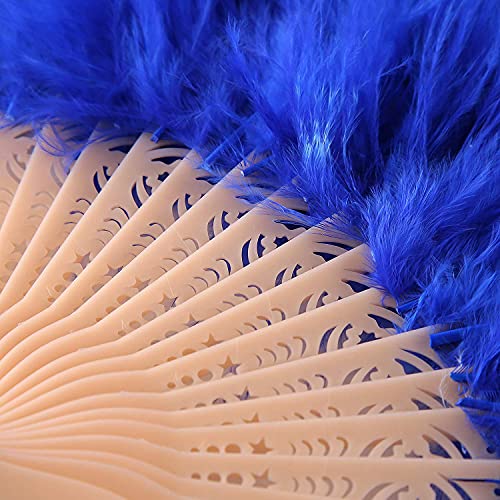 Wedding Large Feather Hand Fan Flapper Costume Accessories Feather Folding Handheld Fan for Dance Party Feather Fans for Wedding