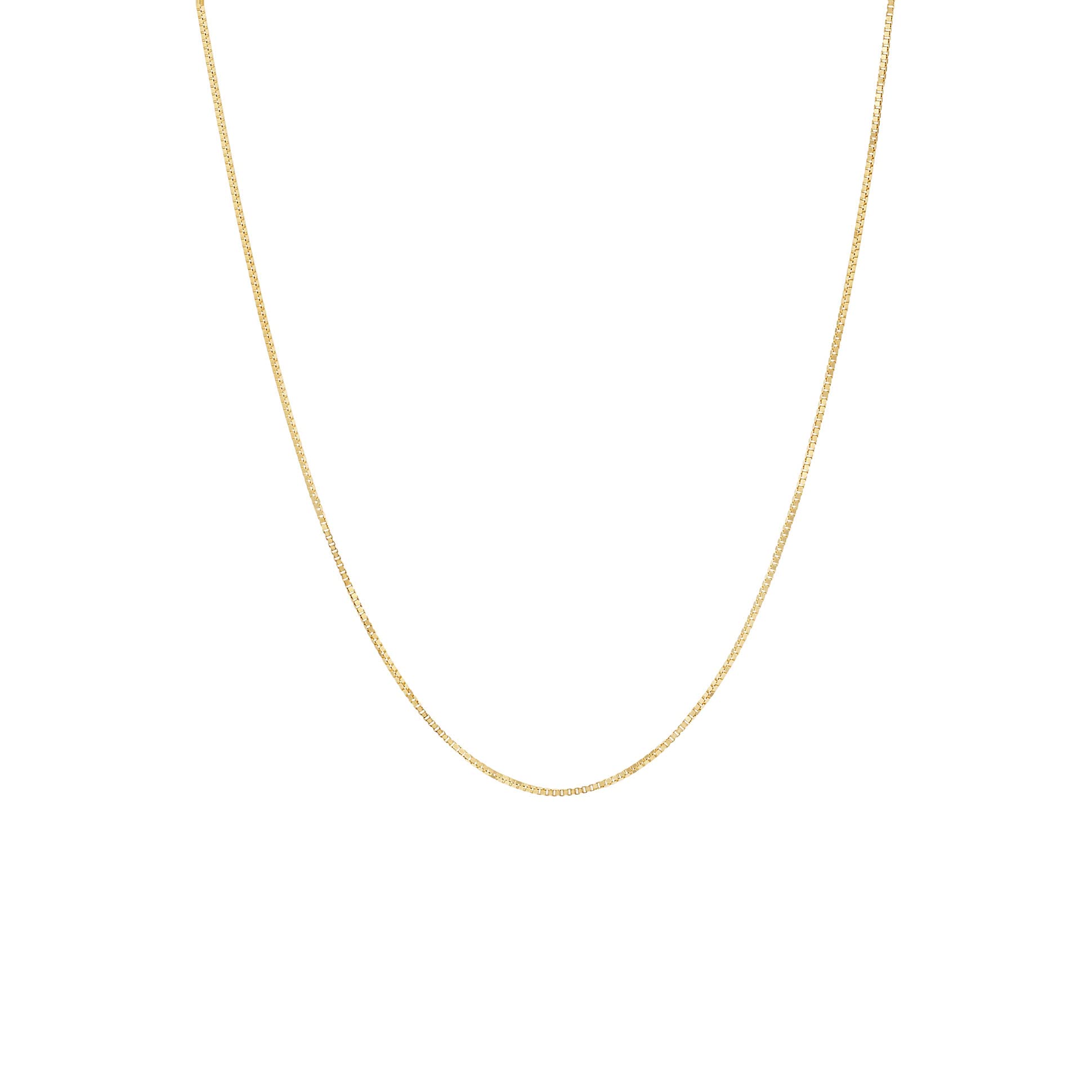 Vavily Minimalist Thin 18K Gold Chain Box Necklace Short Small Gold Chain Choker Necklaces for Women