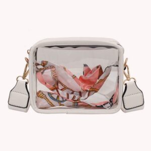 Aktudy Clear Purses for women Stadium Approved Clear Bag Clear Concert Bag Transparent Crossbody Bag for Sport Events