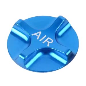 aleoed bicycle front fork cap suspension cover aluminum alloy air gas shoulder cover protector parts for mountain bike road bike mtb(blue)