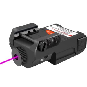 nihowban purple laser sight with spring screw fixed slot for picatinny rail handgun/rifle,flexible magnetic usb charging