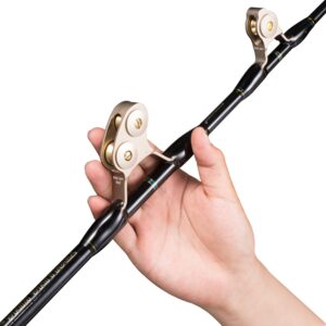 BERRYPRO Bent/Straight Butt Trolling Rod 1-Piece / 2-Piece Saltwater Offshore Fishing Rod Big Game Roller Rod Conventional Boat Fishing Pole (Carbon Butt - Roller Guide - Length 6'-2pc (80-150lbs))