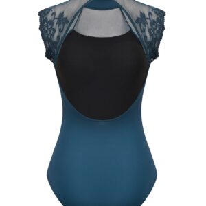 Dance Elite - Georgiana - Dance Leotard For Women. Leotards for Women Ballet and Dance (Blue, Adult L)