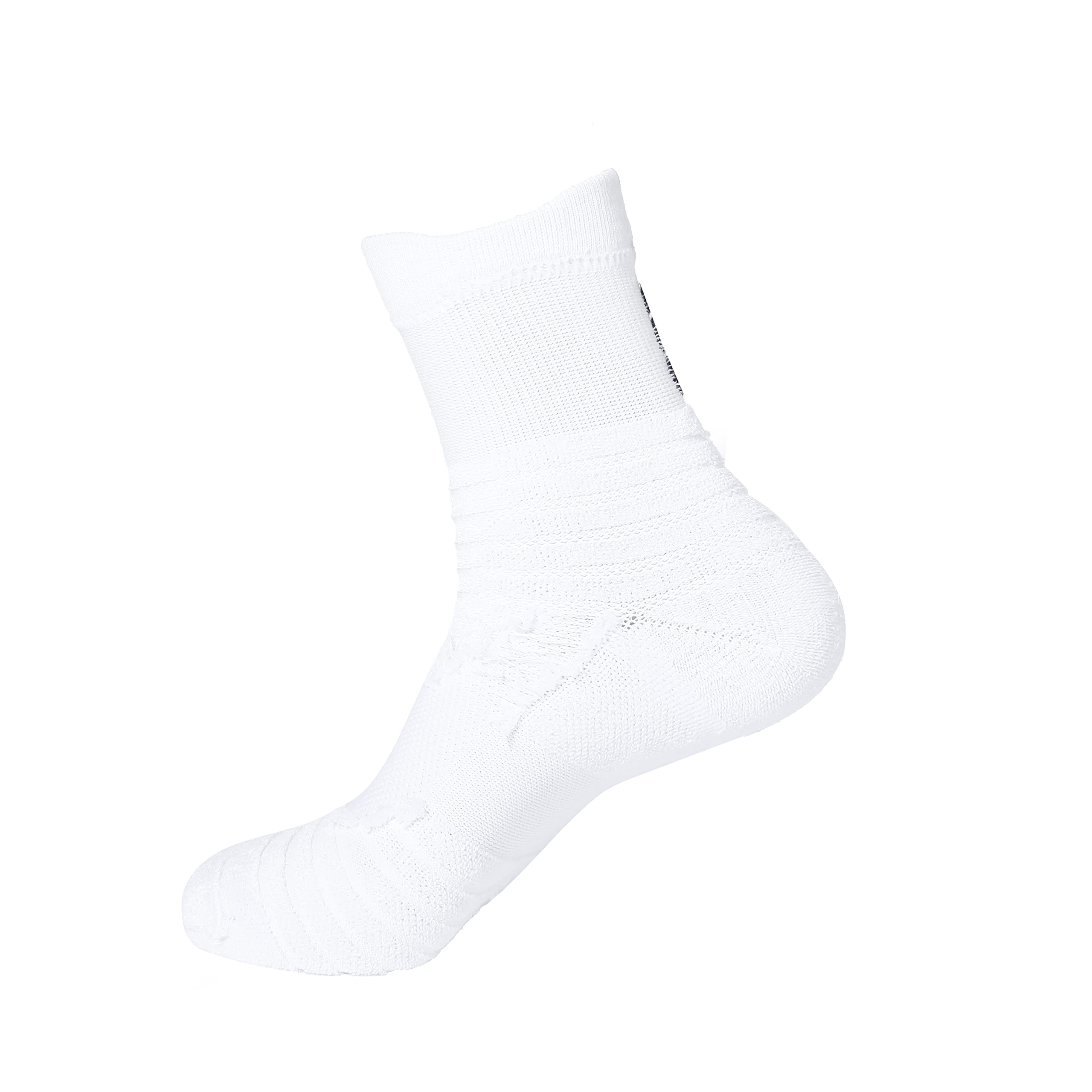 Athletic Crew Socks - Moisture Wicking Control Comfort Fit Cushioned socks with Arch Compression 3-Pairs