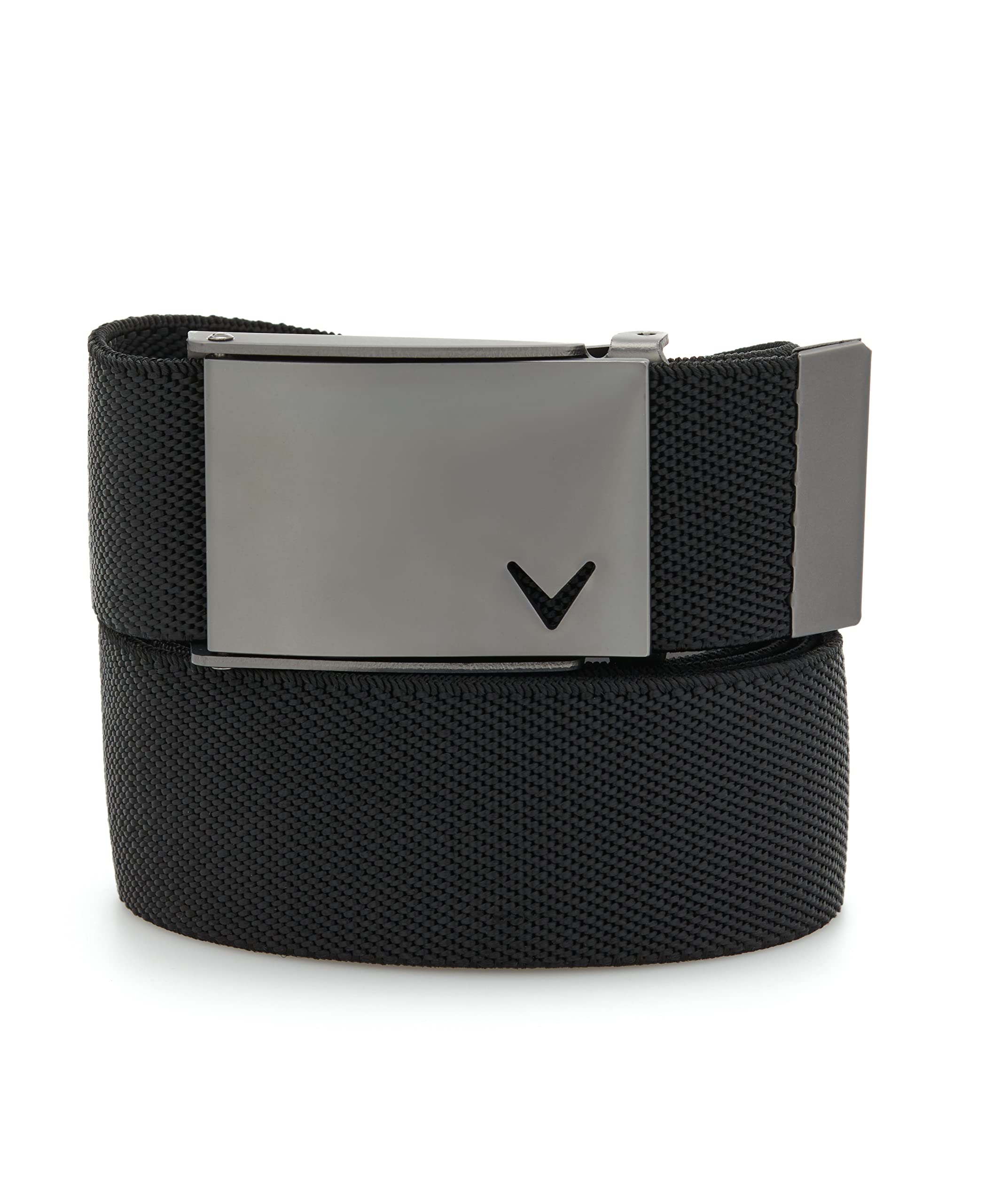 Callaway Men's V Logo Golf Belt, Caviar, One Size