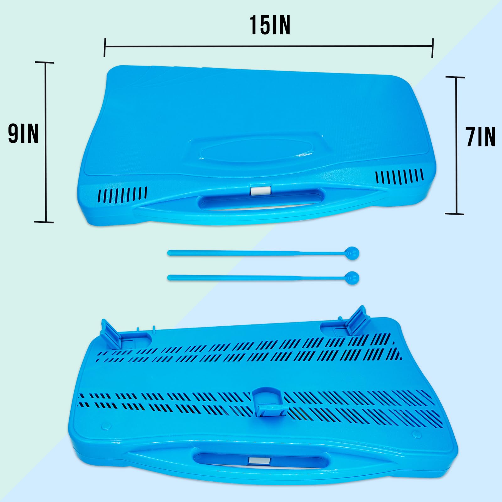 Soulmate Xylophone, 25 Note Glockenspiel Xylophone for kids Colorful Musical Toy Metal Keys,Professional Xylophone Instrument with case and Two Safe Mallets for Beginners, Music Teaching, Gifts(Blue)