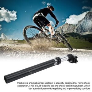 Tissting 335mm/13.2 in Bike Shock Absorber Seatpost Adjustable Resilience Aluminum Alloy Hydraulic Shock Absorbers for Bicycle Suspension Seatpost for Mountain Bike Agent Bike Road Bike