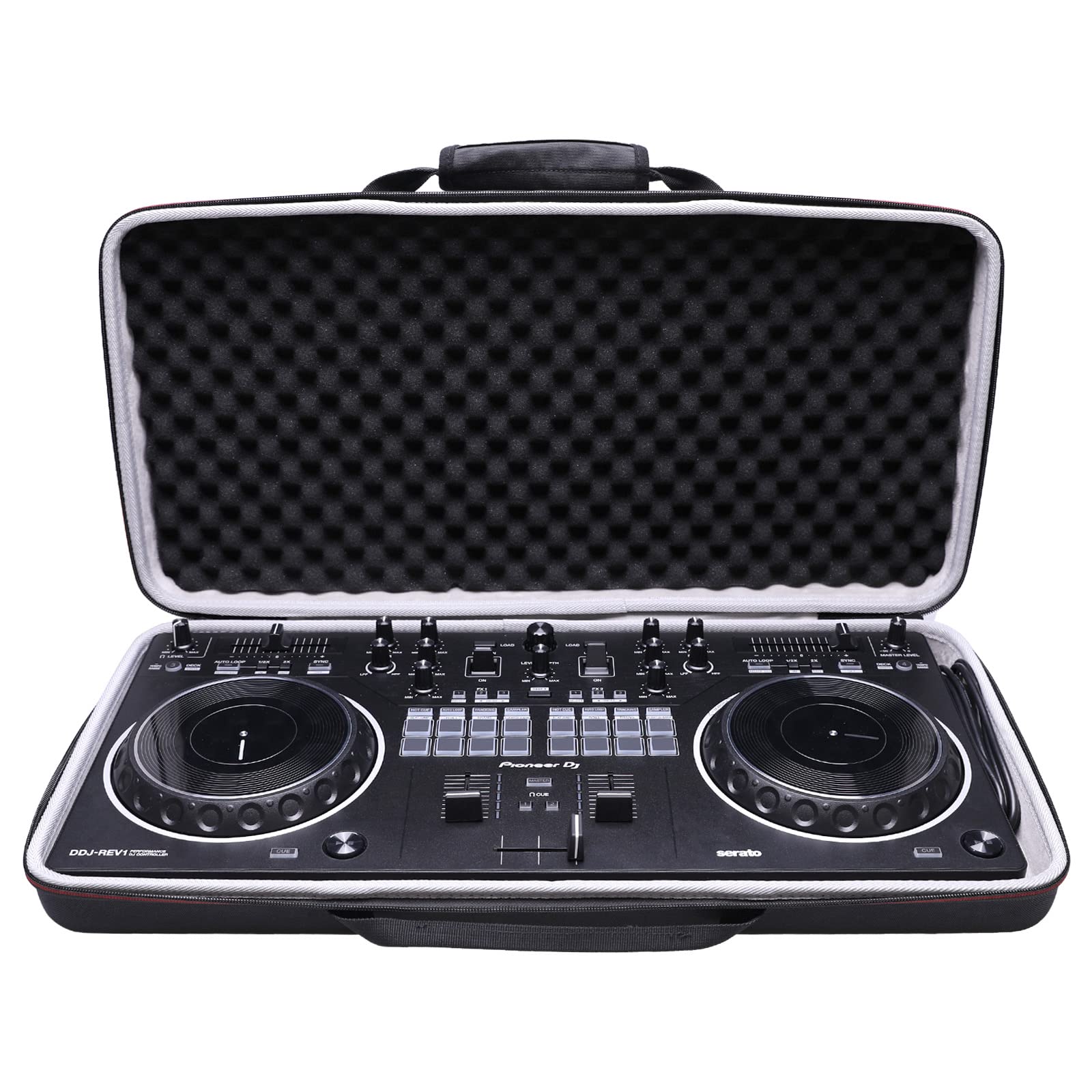 LTGEM EVA Hard Case for Pioneer DJ DJ Controller (DDJ-REV1) - Travel Protective Carrying Storage Bag, only one case is Sold (21×11×4 inch)