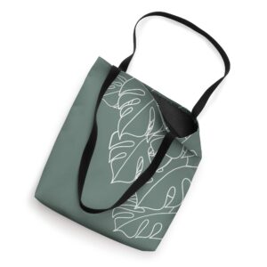 Monstera Leaf Botanical Tropical Plant Tote Bag