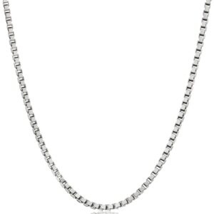 Savlano 925 Sterling Silver Solid 2.5MM Box Chain Necklace For Women & Men - Made in Italy Comes With a Gift Box (24 Inch)