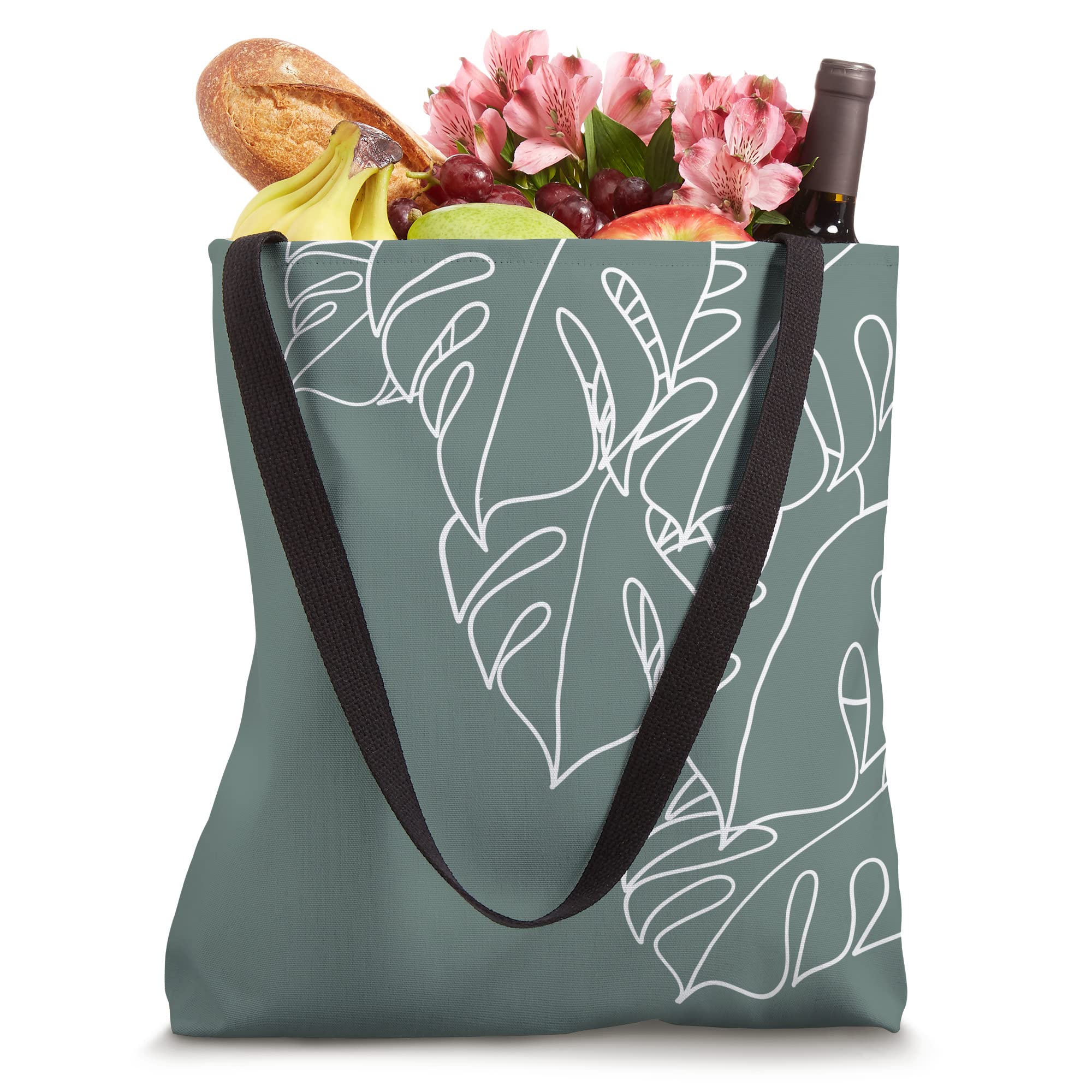 Monstera Leaf Botanical Tropical Plant Tote Bag