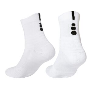 Athletic Crew Socks - Moisture Wicking Control Comfort Fit Cushioned socks with Arch Compression 3-Pairs