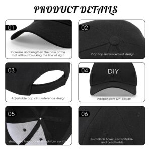 36 Pcs Black Baseball Cap Blank Trucker Hats Bulk Adjustable Denim Plain Dad Hats Unisex Sport Cap for Men Women(Black)