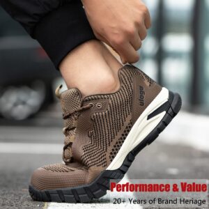 Hiking Shoes for Men Waterproof Lightweight Non Slip Comfortable Breathable Work Walking Trekking Trails Rain Outdoor Ankle Boots impermeable antideslizantes Zapatos de senderismo para Hombre Brown