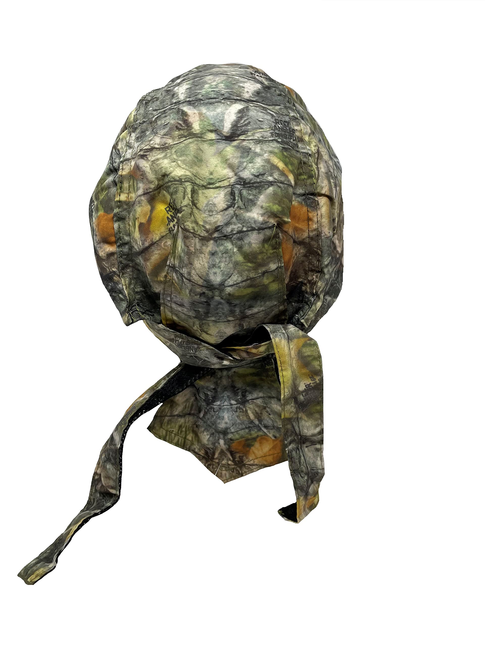 Capsmith Real Angler Moisture Wicking Camouflage Camo Headwrap Hunter Head Wrap Durag Doo Rag Biker Skull Cap Hat Helmet Liner Sweatband