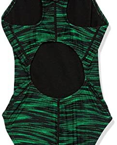 TYR Girls' Standard Durafast Elite Maxfit Swimsuit, Green Fizzy, 22